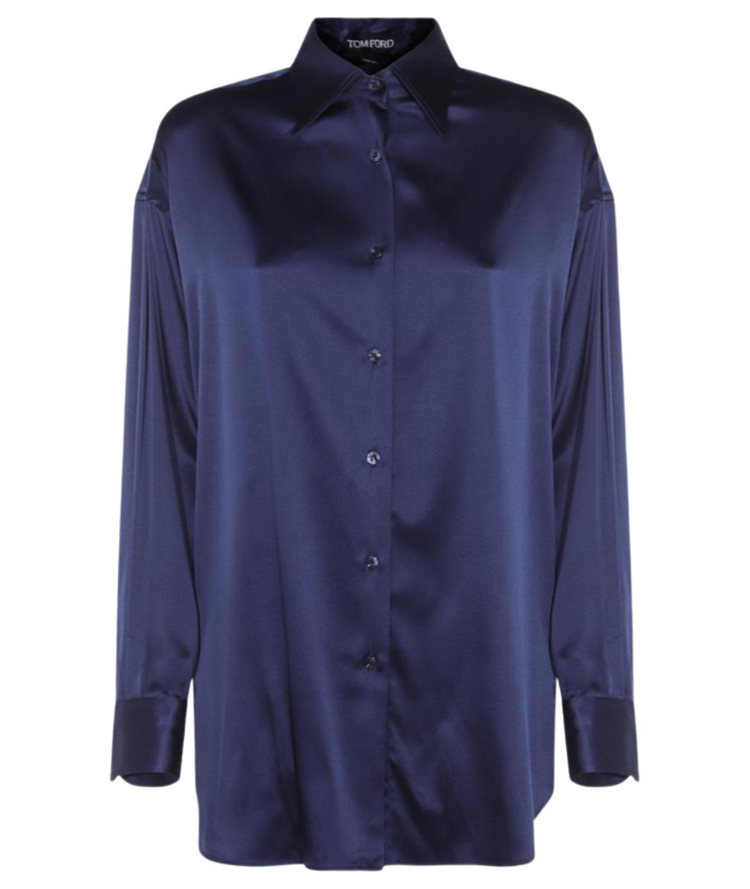 TOM FORD Синяя шелковая рубашка, фото 1