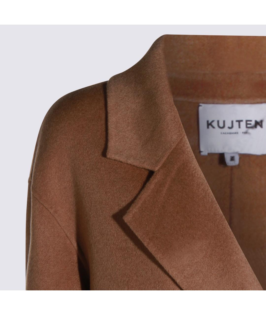 KUJITEN Коричневое шерстяное пальто, фото 4