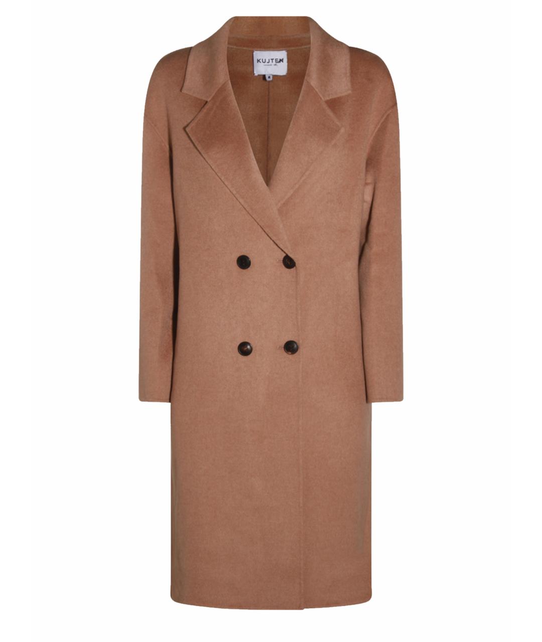 KUJITEN Коричневое шерстяное пальто, фото 1