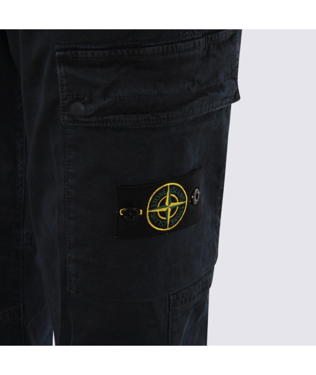 STONE ISLAND Темно-синие повседневные брюки, фото 3