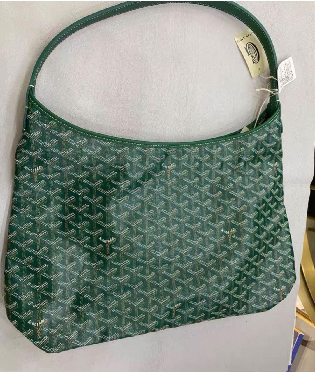 GOYARD Зеленая кожаная сумка тоут, фото 2