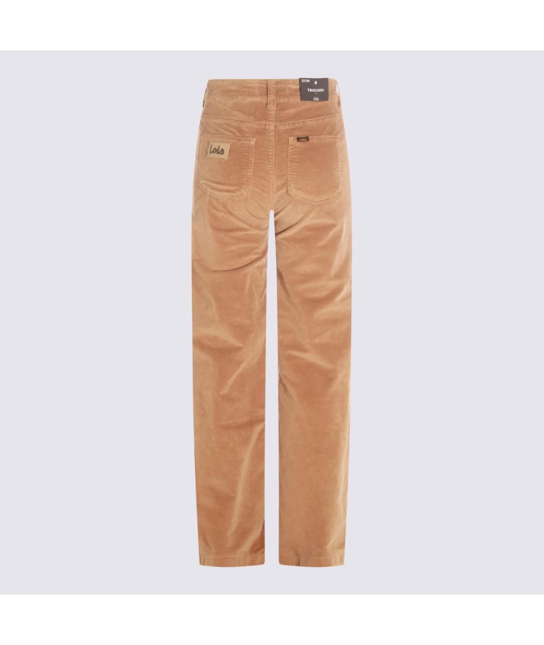 LOIS JEANS Коричневые хлопковые прямые джинсы, фото 2