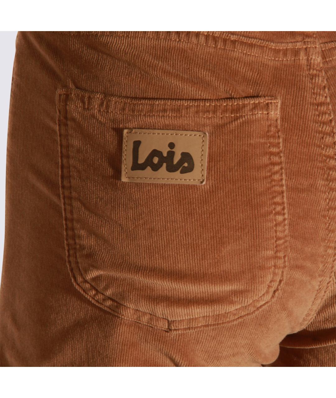 LOIS JEANS Коричневые хлопковые прямые джинсы, фото 4