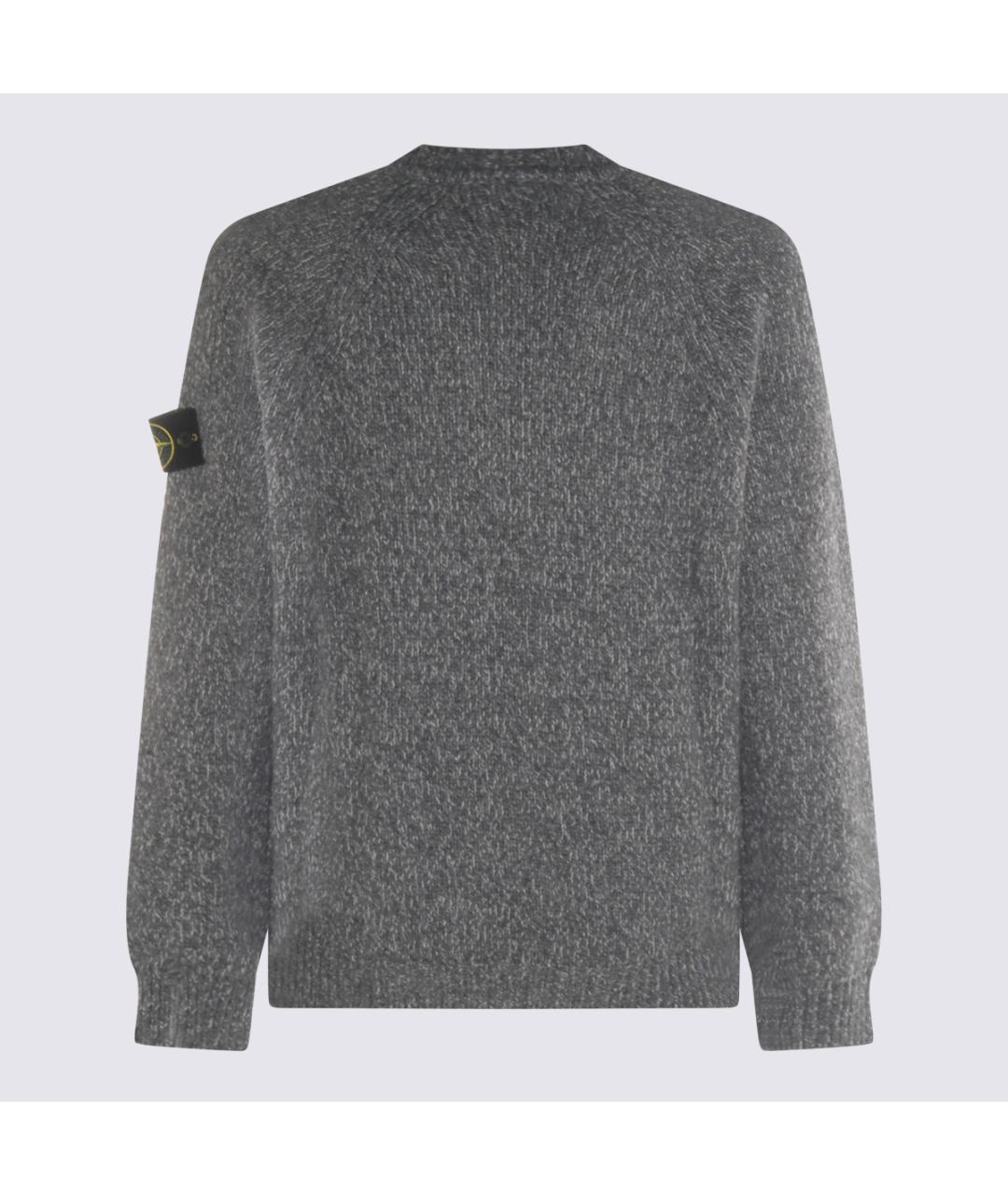 STONE ISLAND Серый шерстяной джемпер / свитер, фото 2