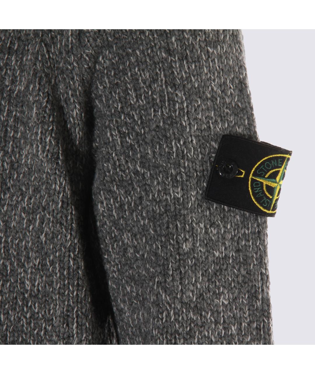 STONE ISLAND Серый шерстяной джемпер / свитер, фото 3