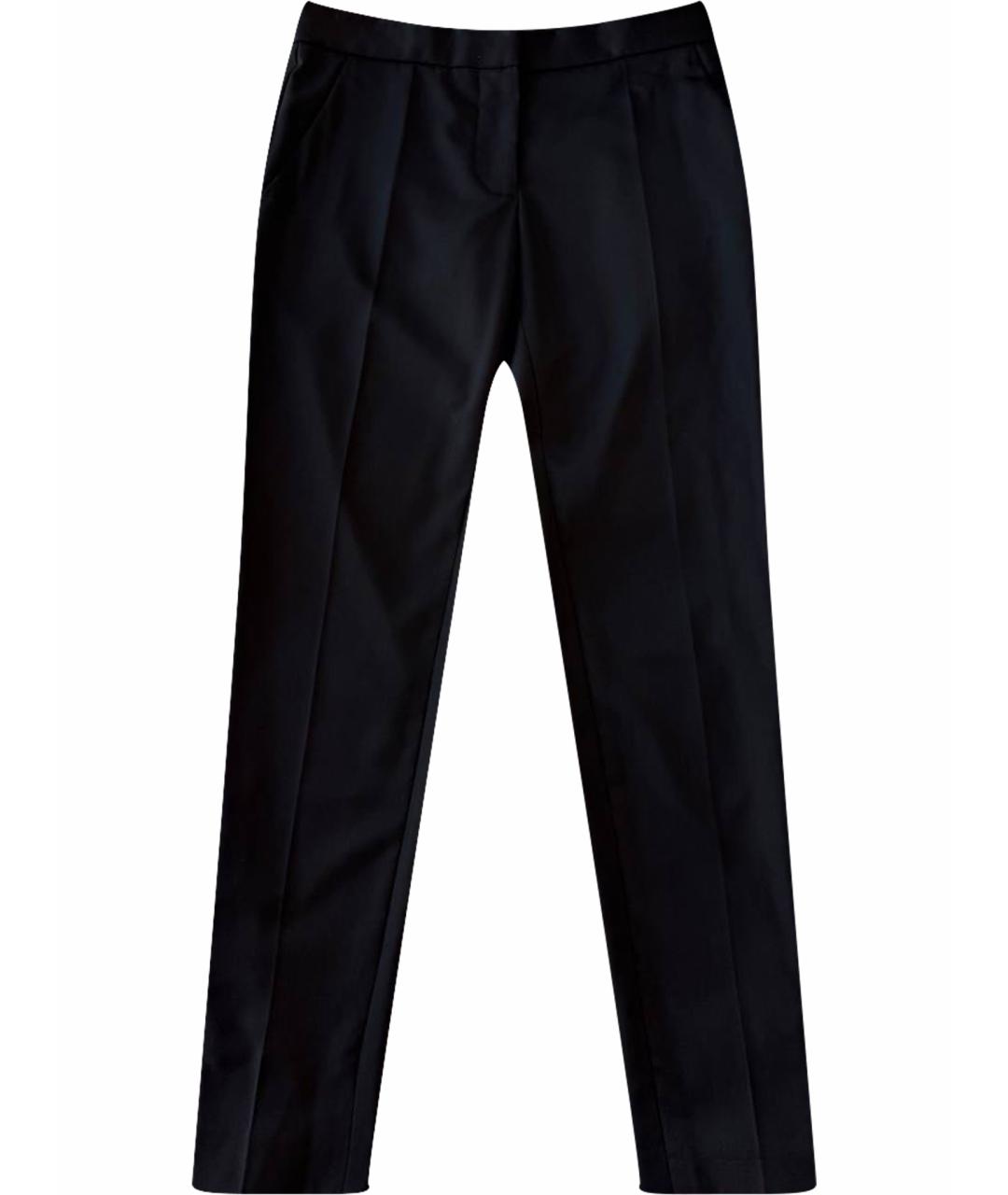 STELLA MCCARTNEY Черные шерстяные прямые брюки, фото 1