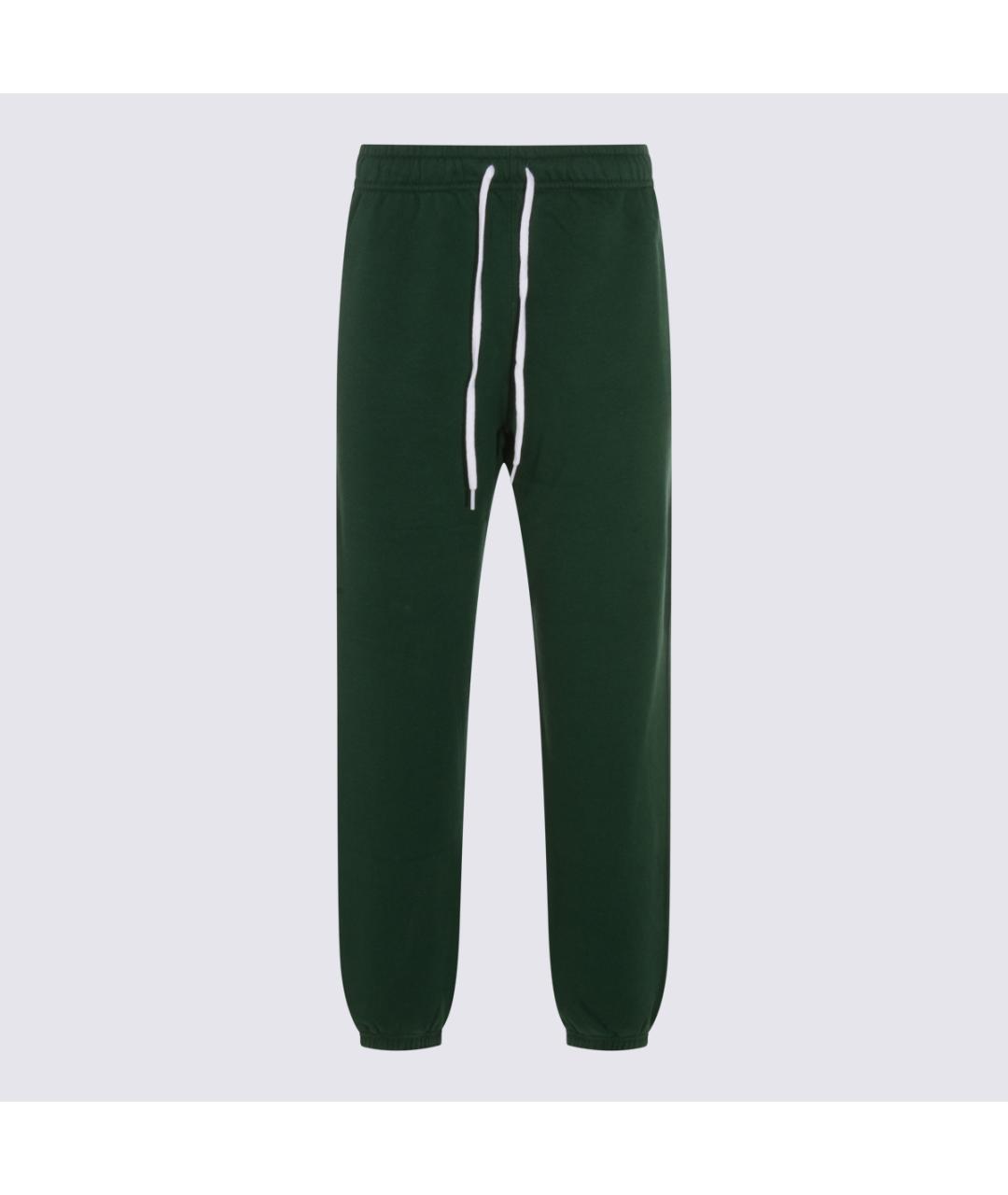 POLO RALPH LAUREN Зеленые хлопко-эластановые прямые брюки, фото 4
