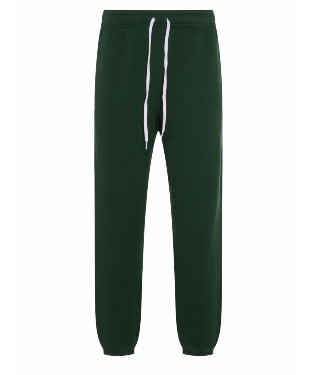 POLO RALPH LAUREN Зеленые хлопко-эластановые прямые брюки, фото 1