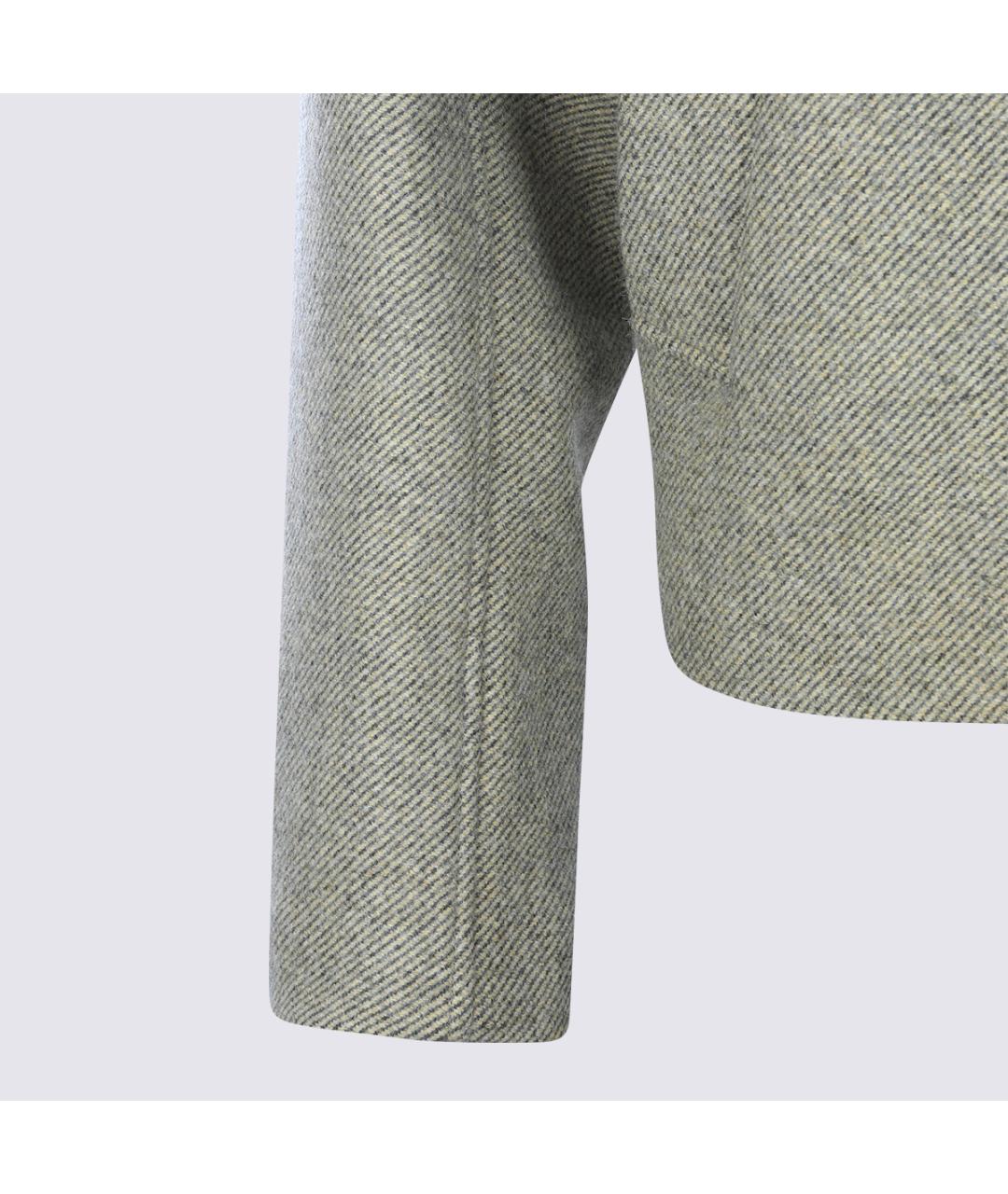 JIL SANDER Зеленая шерстяная куртка, фото 4
