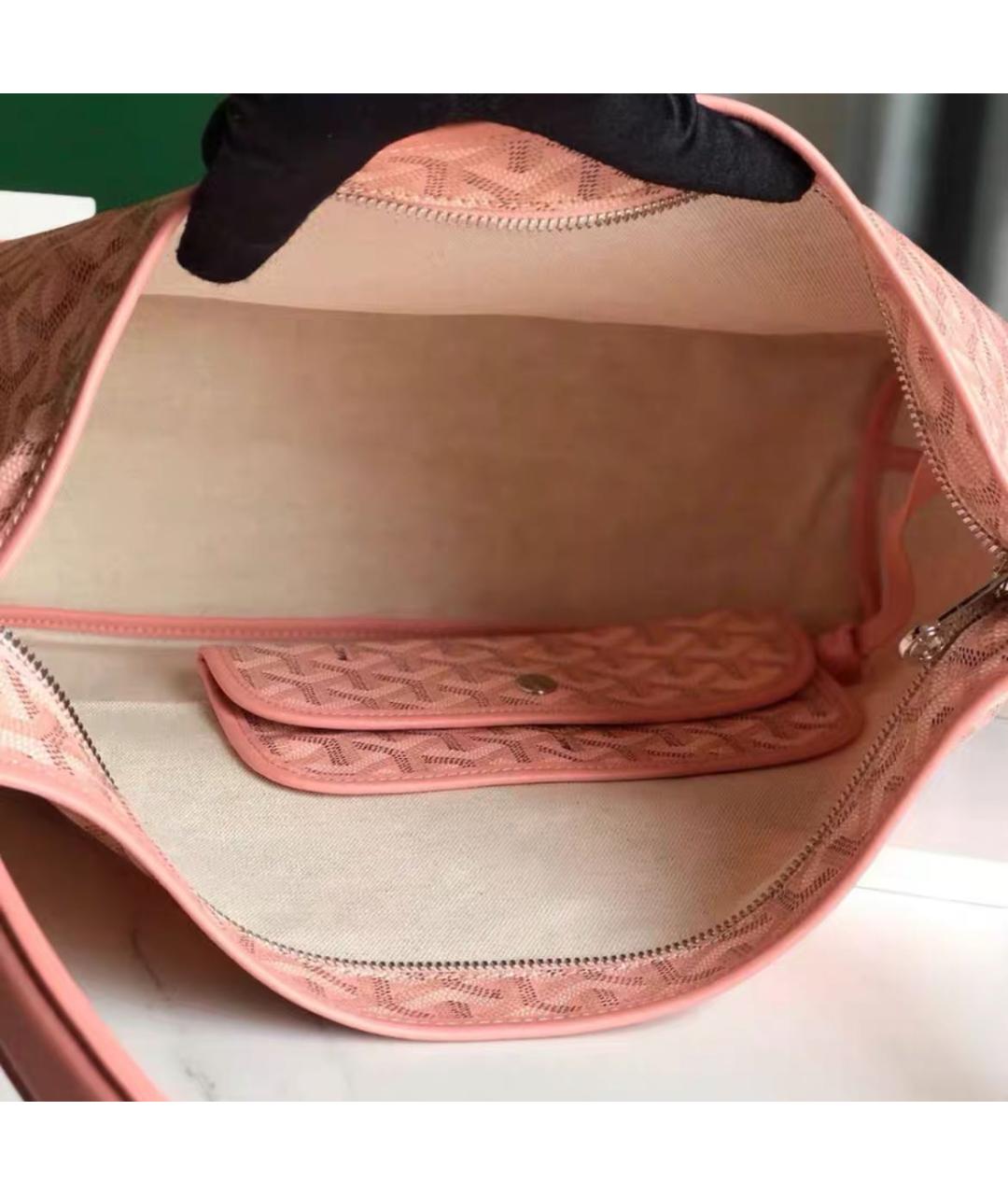 GOYARD Розовая кожаная сумка тоут, фото 3