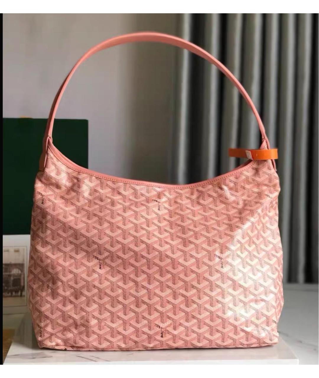 GOYARD Розовая кожаная сумка тоут, фото 5