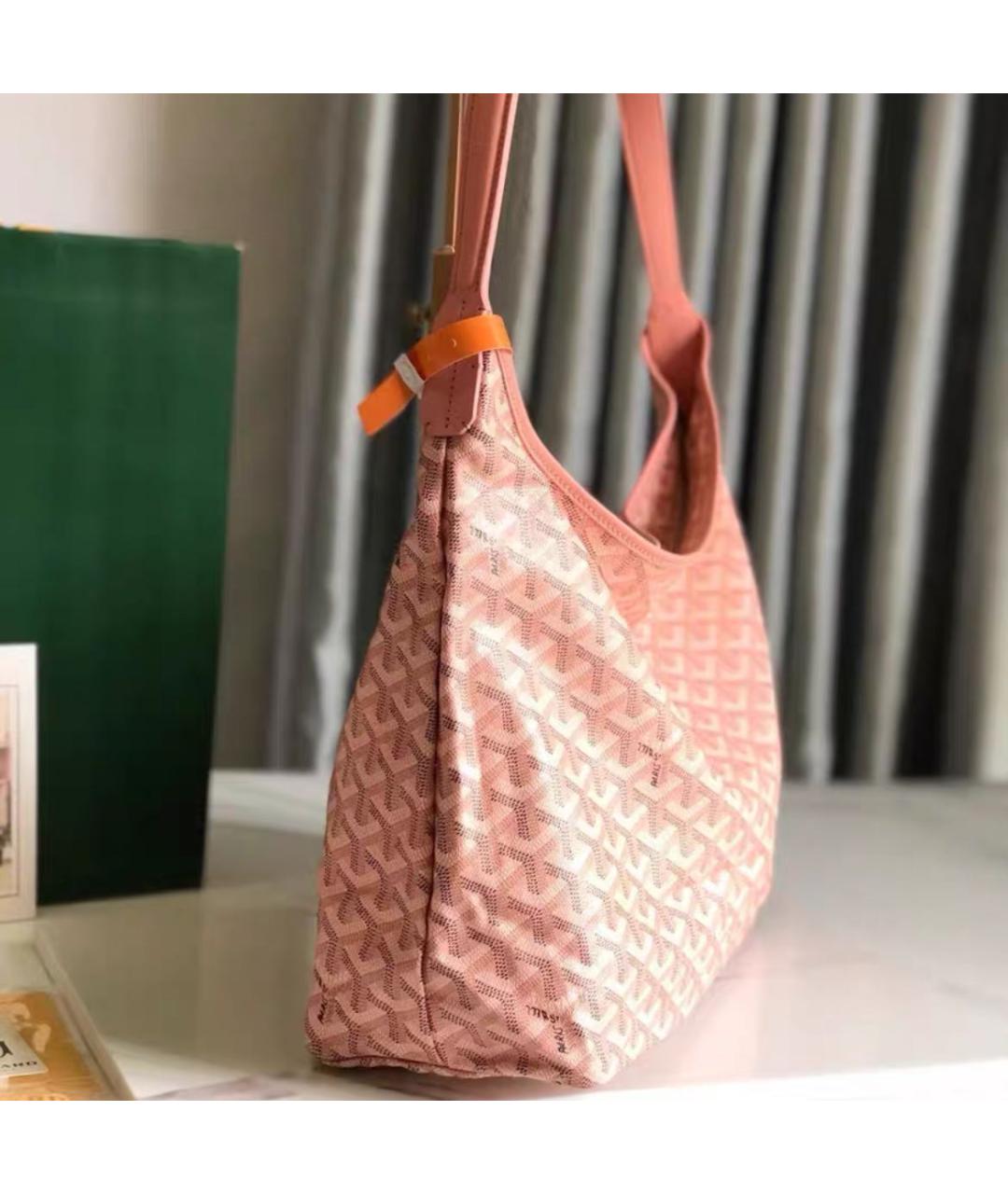 GOYARD Розовая кожаная сумка тоут, фото 2