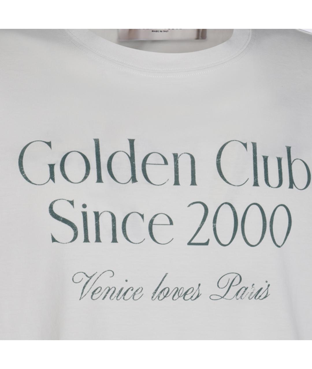 GOLDEN GOOSE DELUXE BRAND Белая хлопковая футболка, фото 3