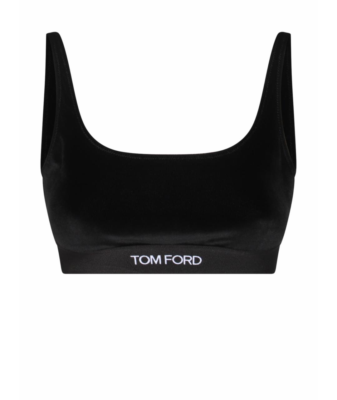 TOM FORD Черная полиэстеровая майка, фото 1