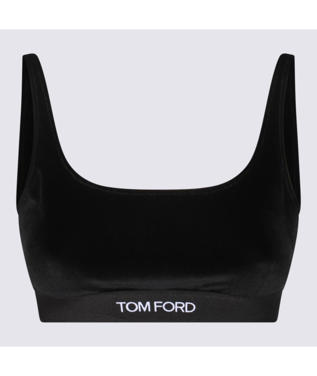 TOM FORD Черная полиэстеровая майка, фото 3
