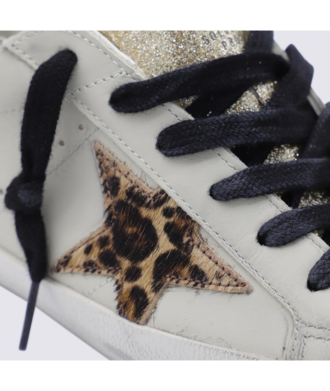 GOLDEN GOOSE DELUXE BRAND Бежевые кожаные кроссовки, фото 4