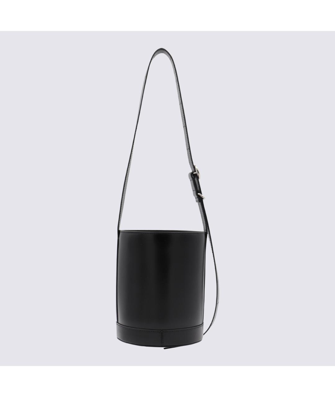 JIL SANDER Черная кожаная сумка через плечо, фото 3