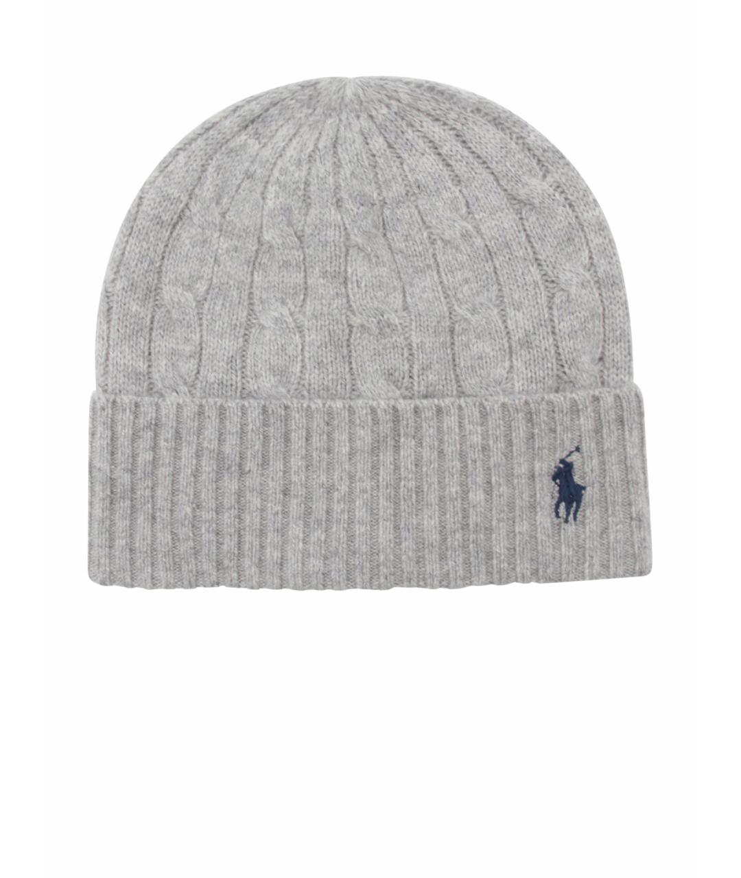 POLO RALPH LAUREN Серая шерстяная шапка, фото 1