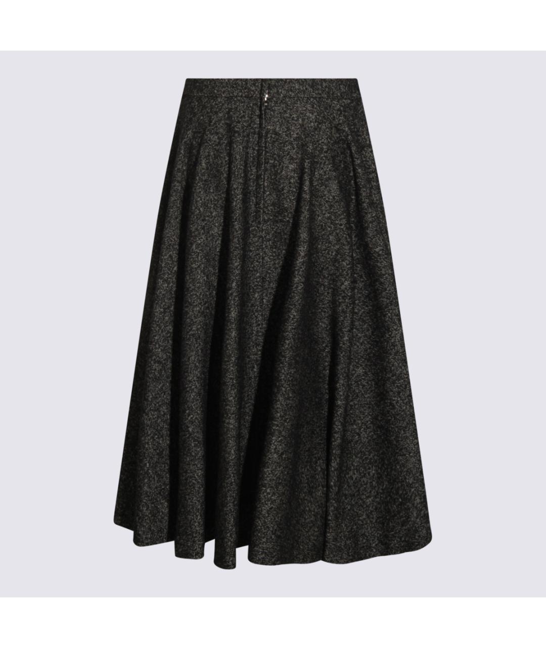 DOLCE&GABBANA Серая шерстяная юбка миди, фото 2