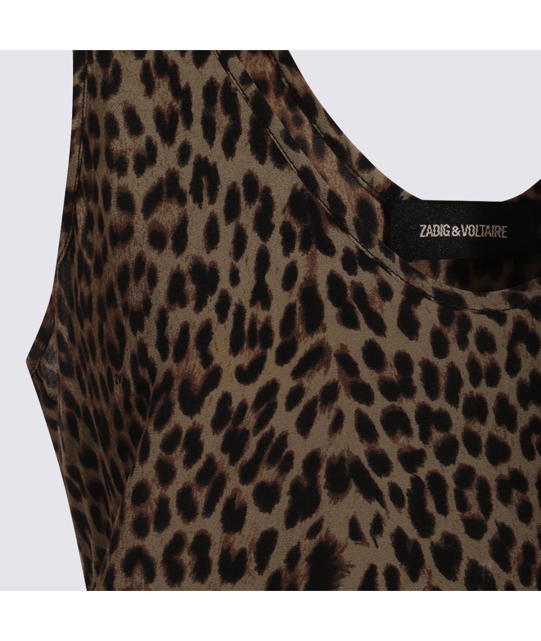 ZADIG & VOLTAIRE Коричневая вискозная майка, фото 3
