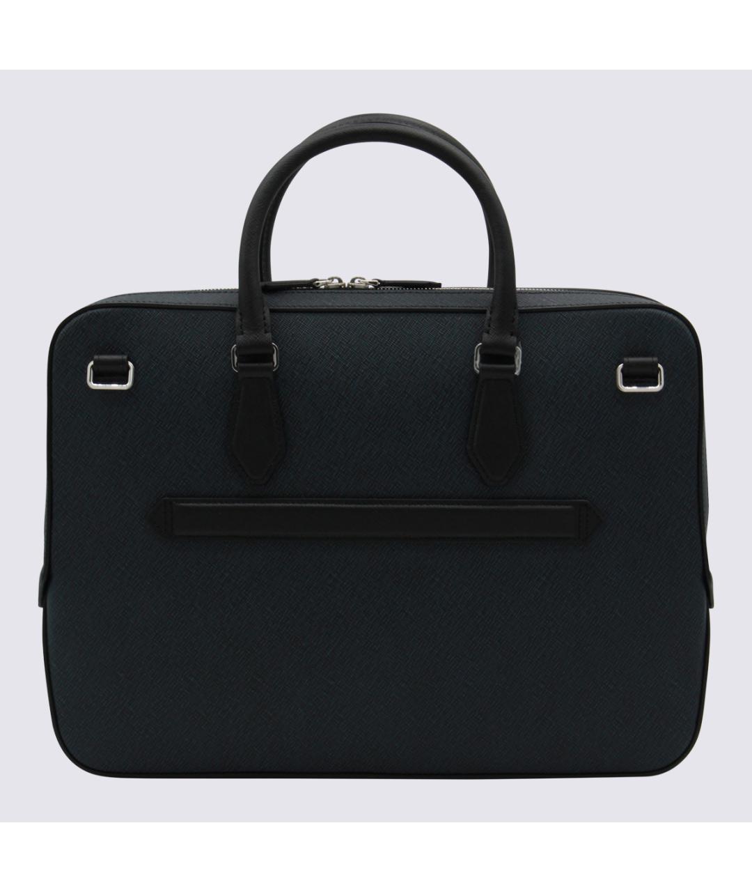 MONTBLANC Синяя кожаная сумка тоут, фото 3