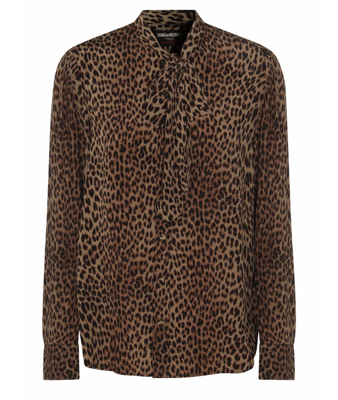 ZADIG & VOLTAIRE Коричневая вискозная рубашка, фото 1