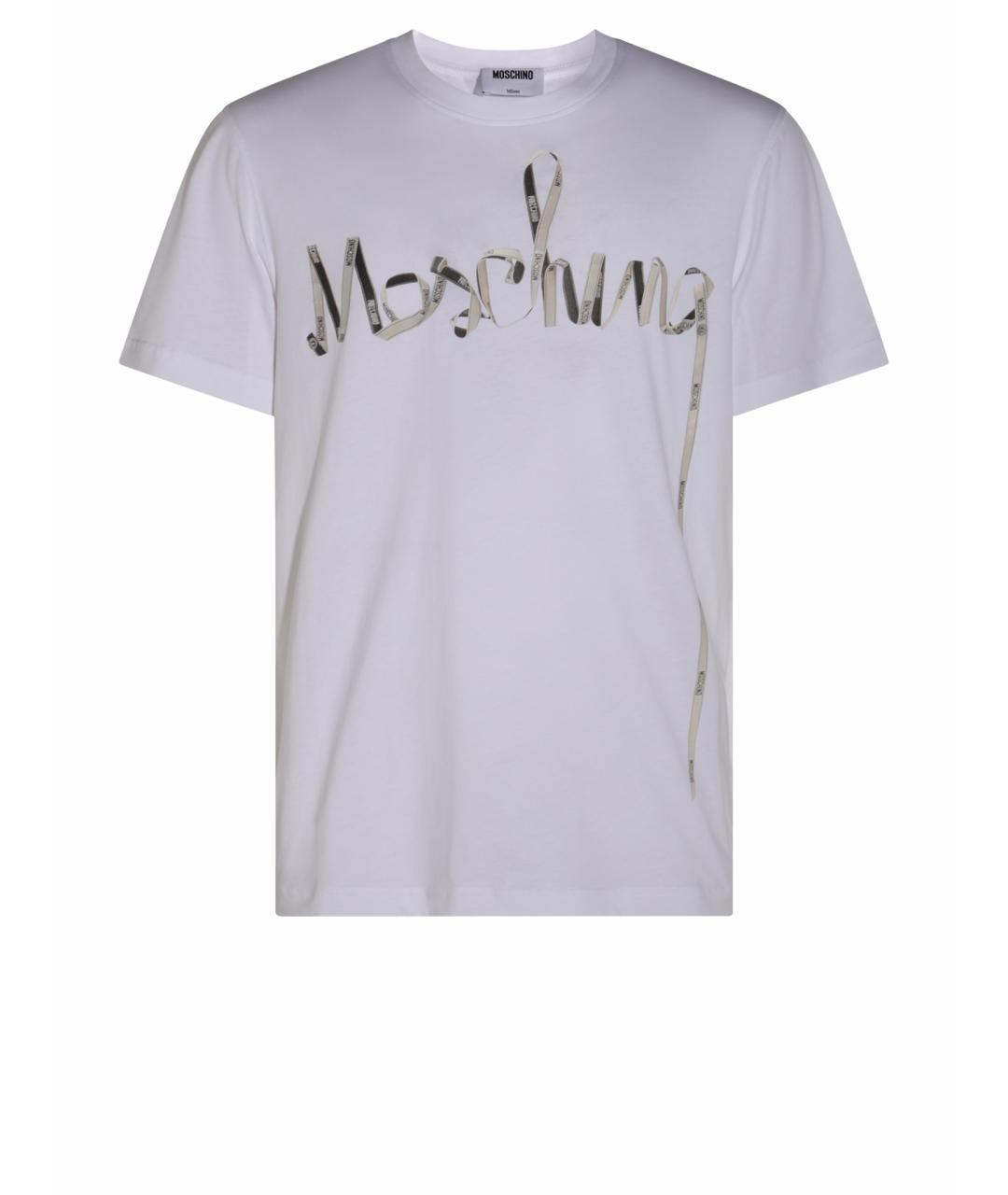 MOSCHINO Белая хлопковая футболка, фото 1