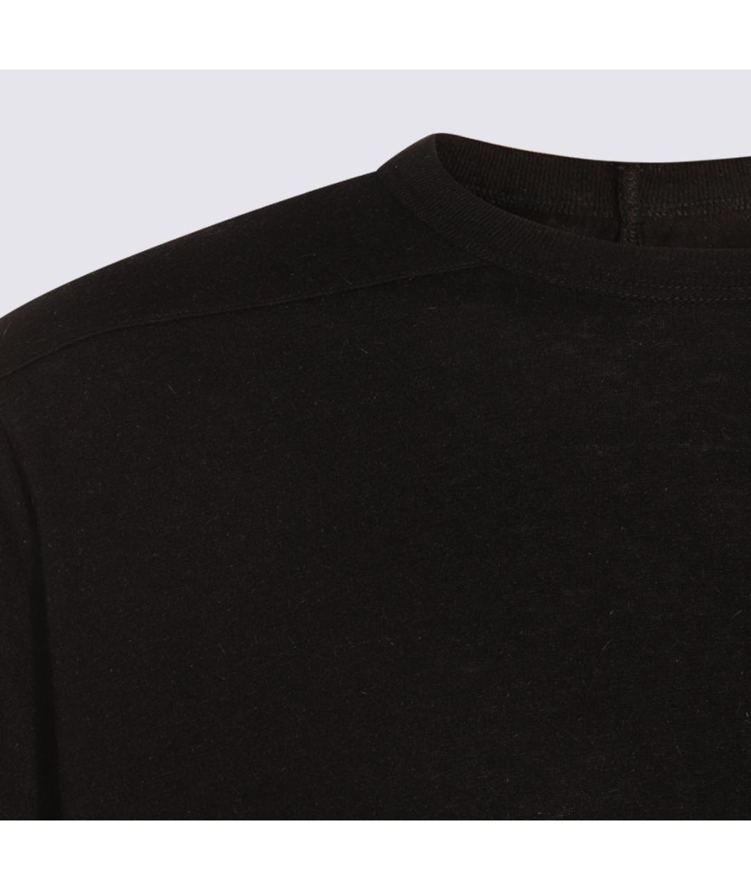 RICK OWENS Черная хлопковая футболка, фото 3