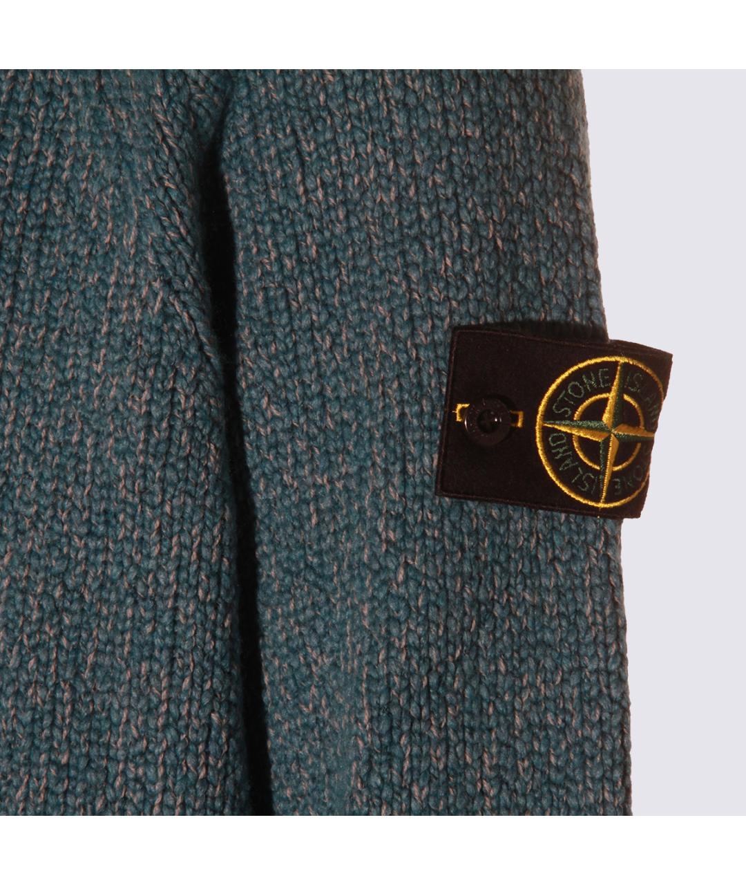 STONE ISLAND Синий шерстяной джемпер / свитер, фото 3