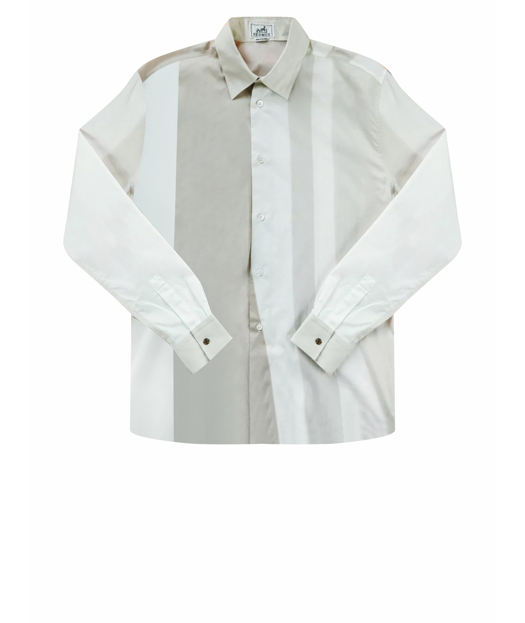HERMES Бежевая хлопковая кэжуал рубашка, фото 1