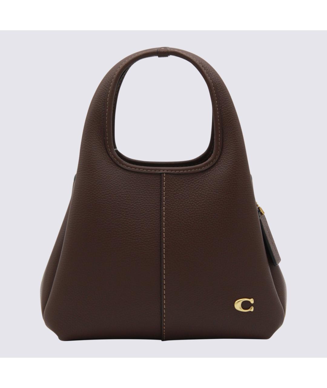 COACH Коричневая кожаная сумка тоут, фото 5