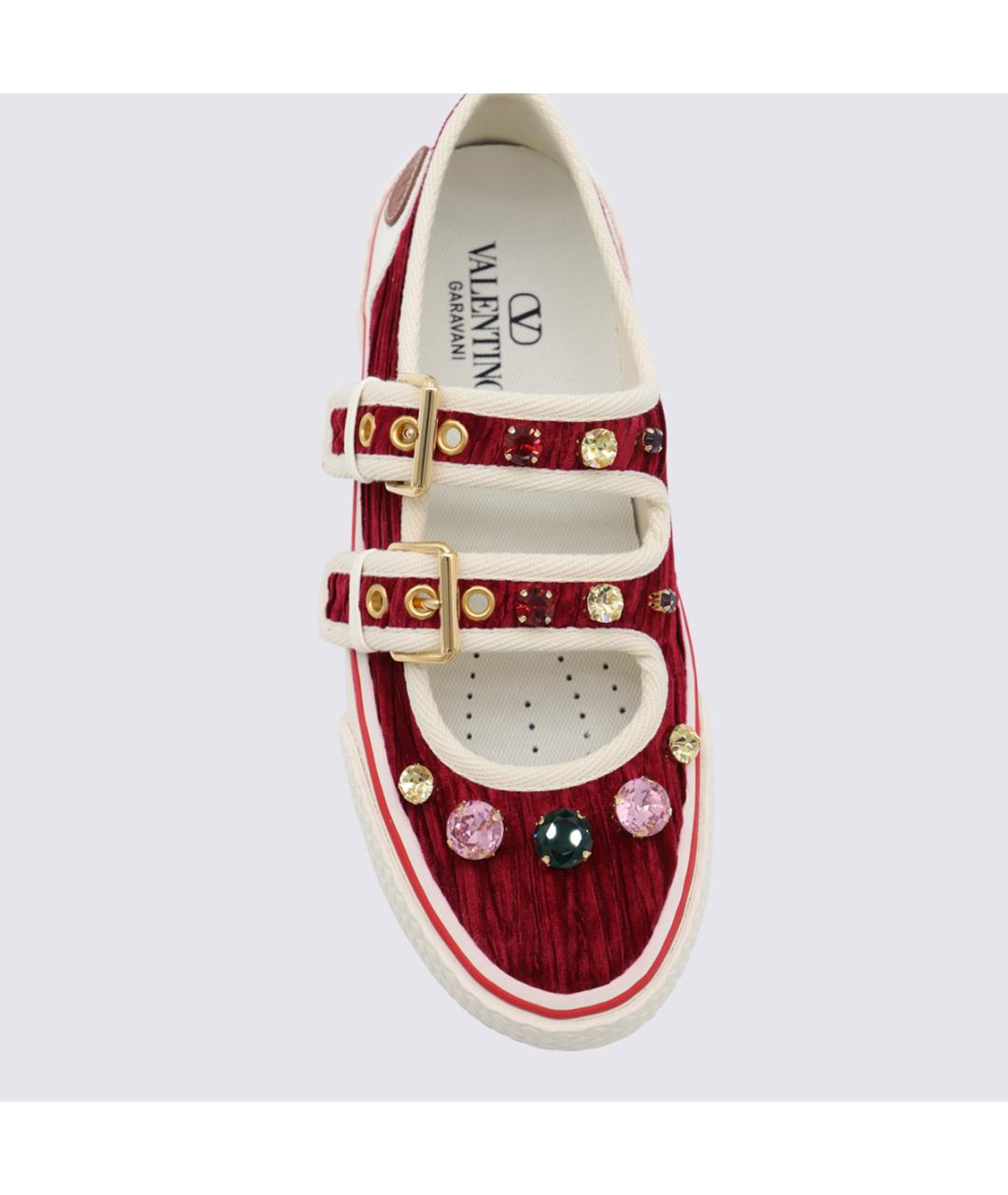 VALENTINO Красные бархатные кеды, фото 4