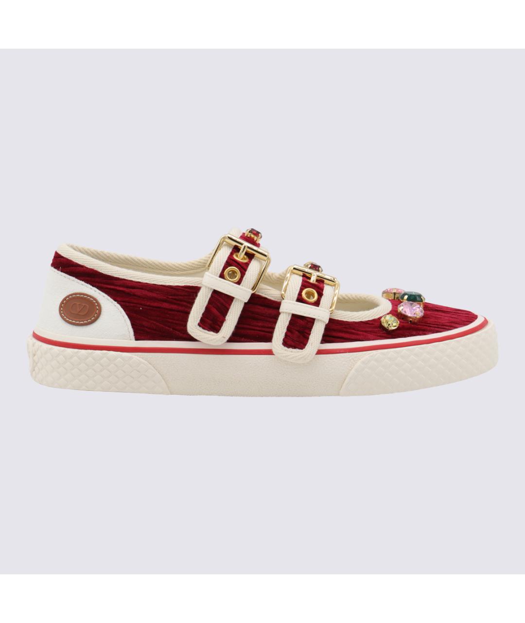 VALENTINO Красные бархатные кеды, фото 5