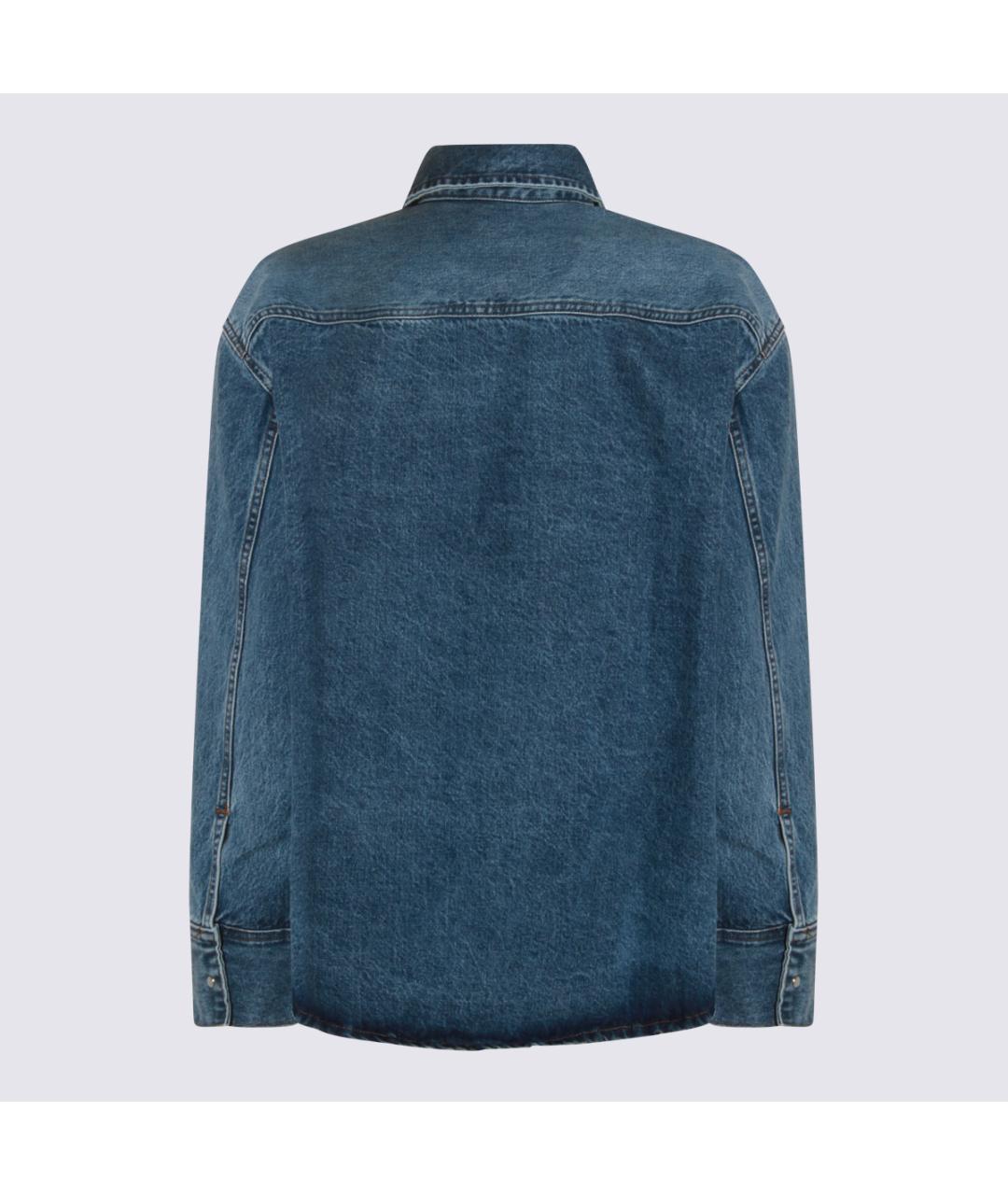 LOIS JEANS Голубая хлопковая рубашка, фото 2