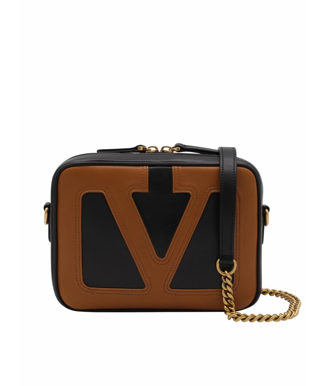 VALENTINO Черная кожаная сумка через плечо, фото 1