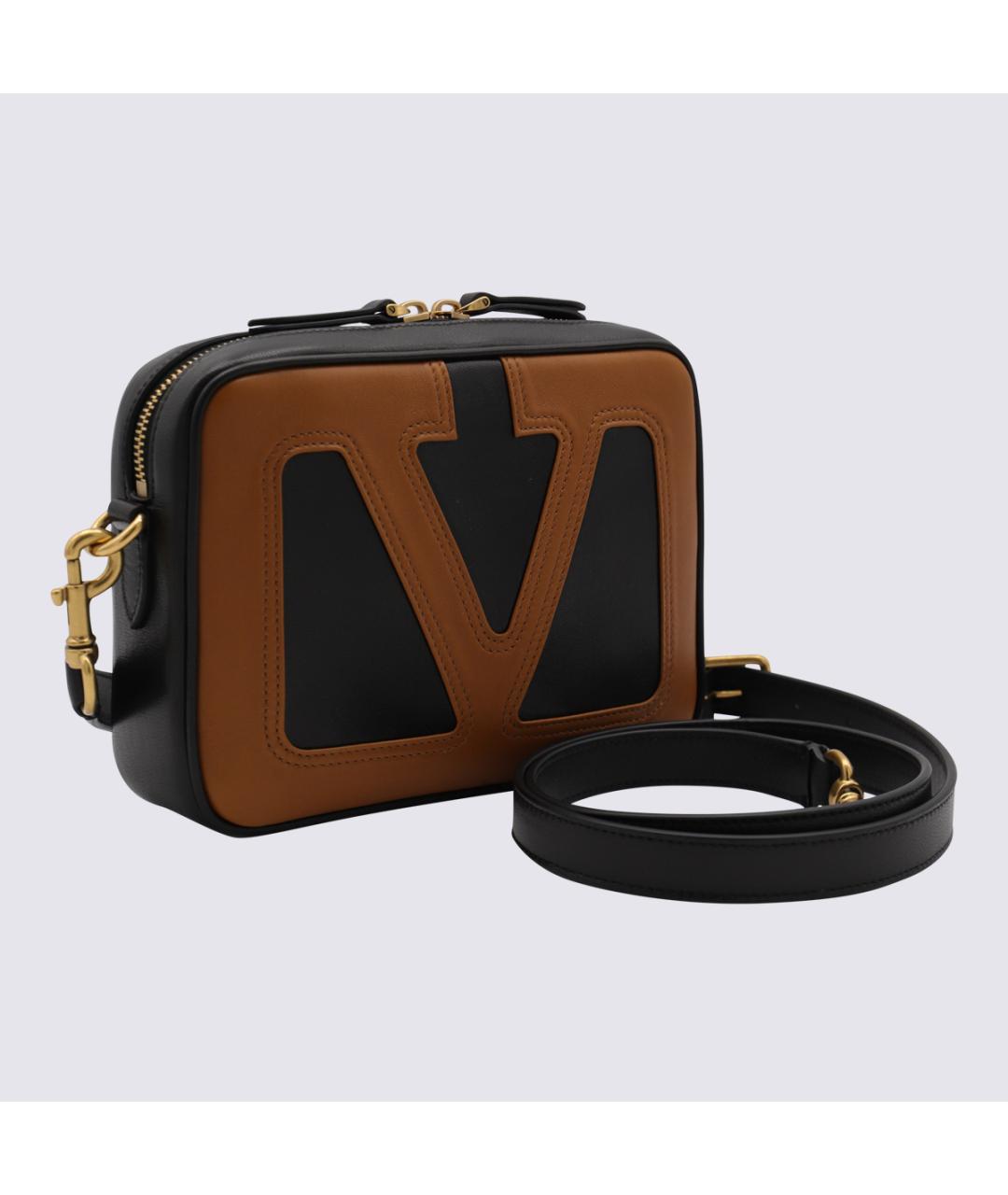 VALENTINO Черная кожаная сумка через плечо, фото 2