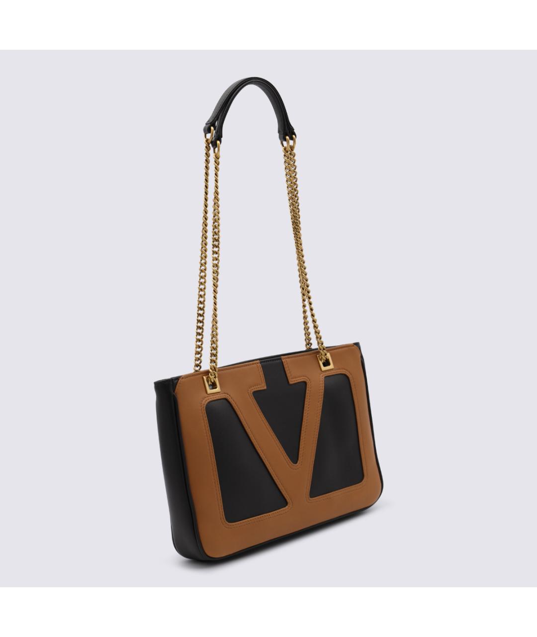 VALENTINO Черная кожаная сумка через плечо, фото 2