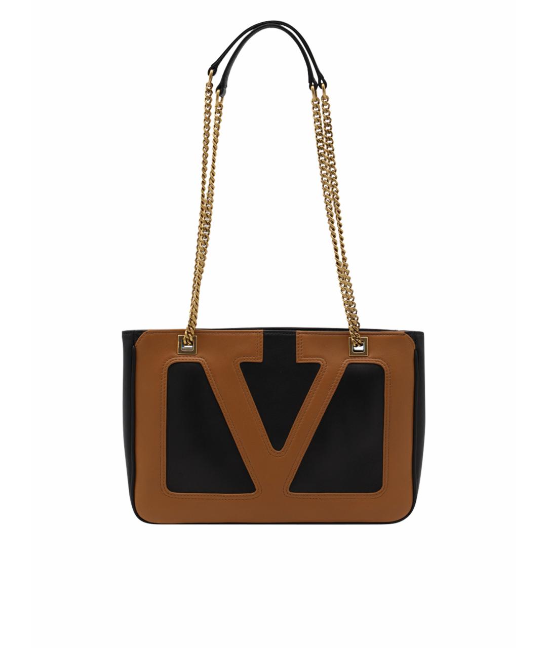 VALENTINO Черная кожаная сумка через плечо, фото 1