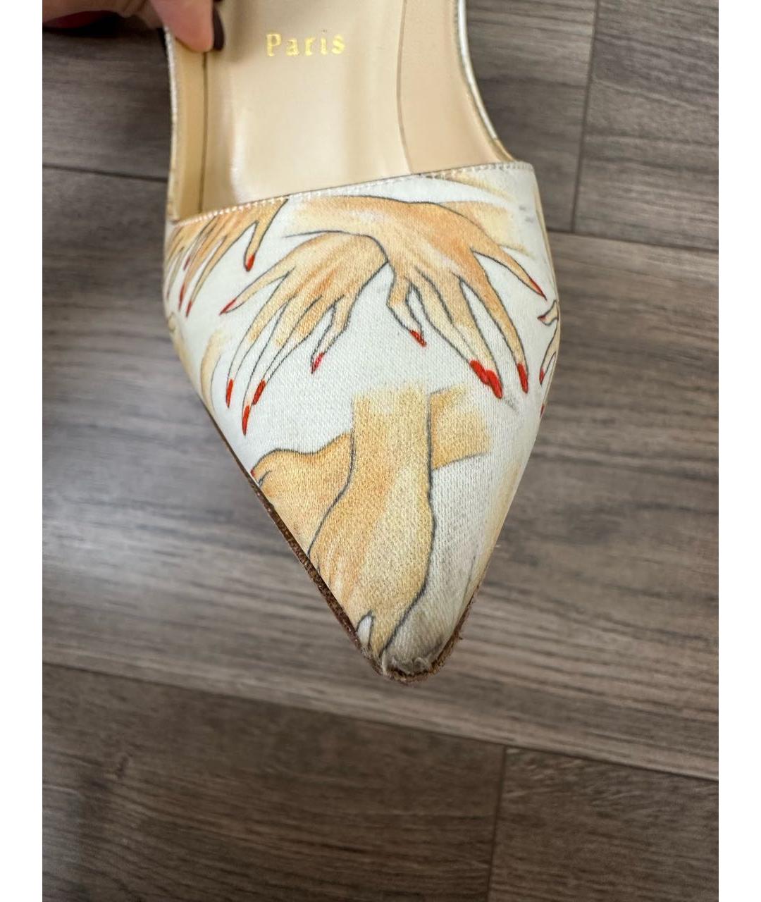CHRISTIAN LOUBOUTIN Мульти текстильные туфли, фото 5