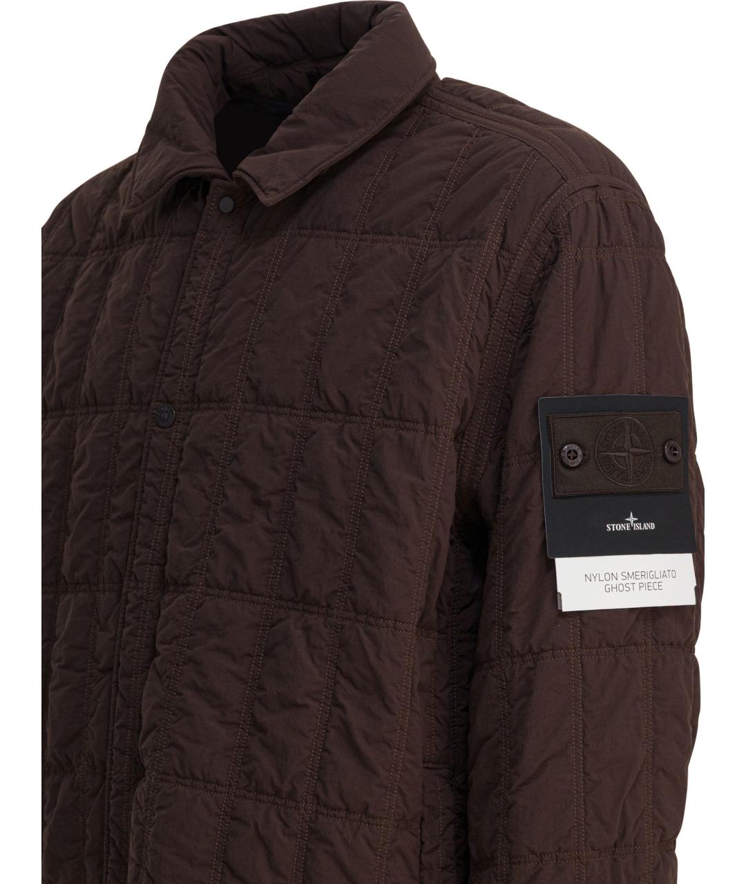 STONE ISLAND Коричневый полиамидовый пиджак, фото 2