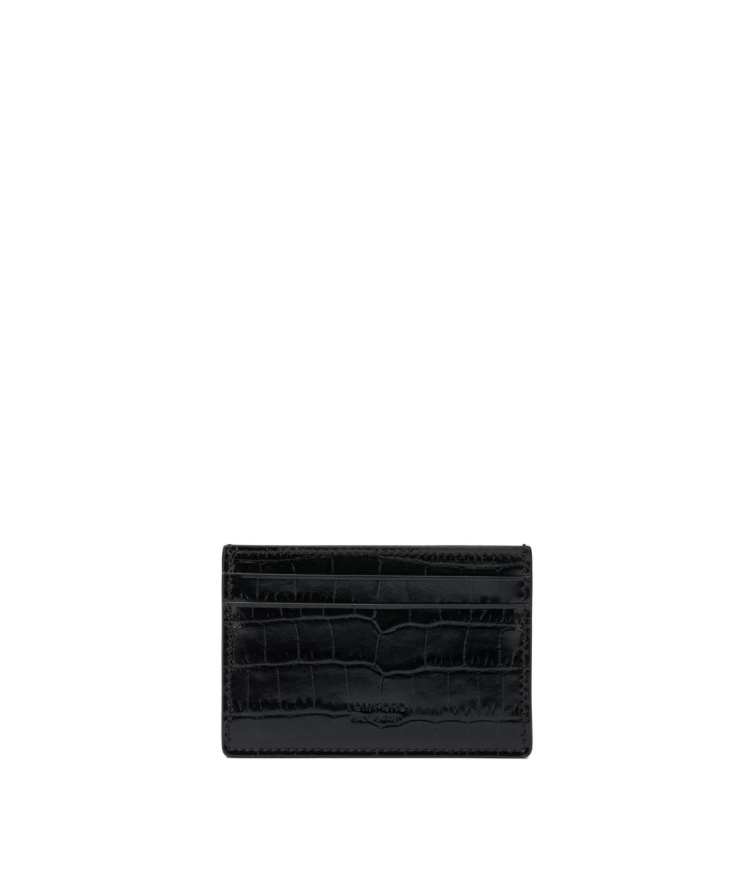 TOM FORD Черный кожаный кошелек, фото 1