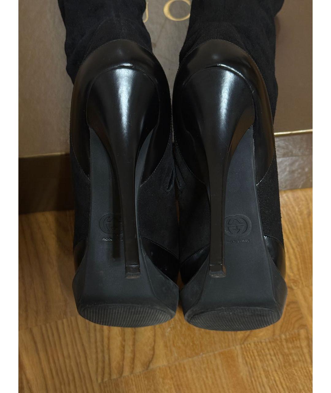 GUCCI Черные замшевые ботильоны, фото 5
