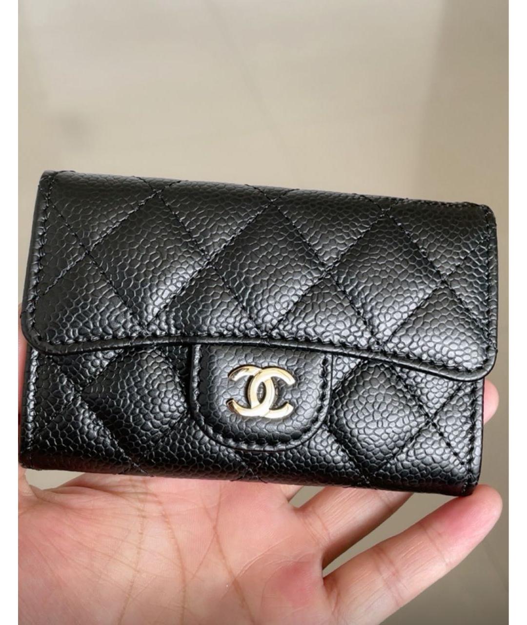 CHANEL Черный кожаный кардхолдер, фото 8