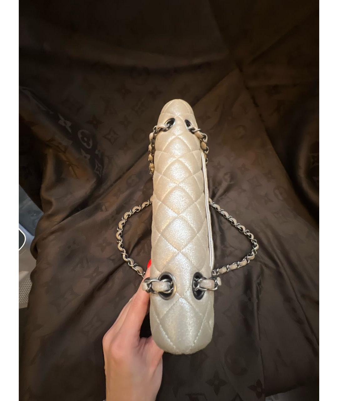 CHANEL Бежевая сумка через плечо, фото 4