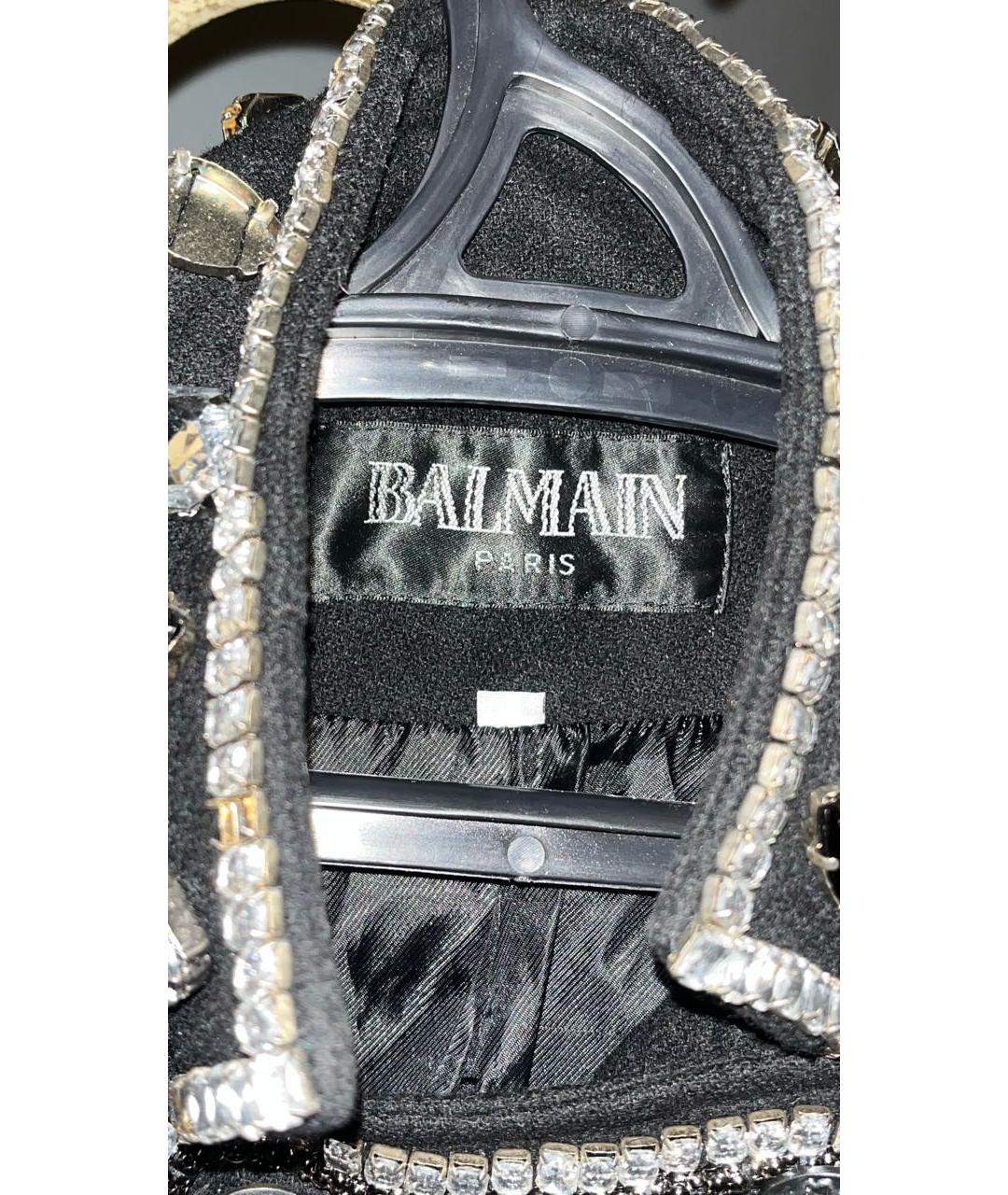 BALMAIN Черный шерстяной жакет/пиджак, фото 3