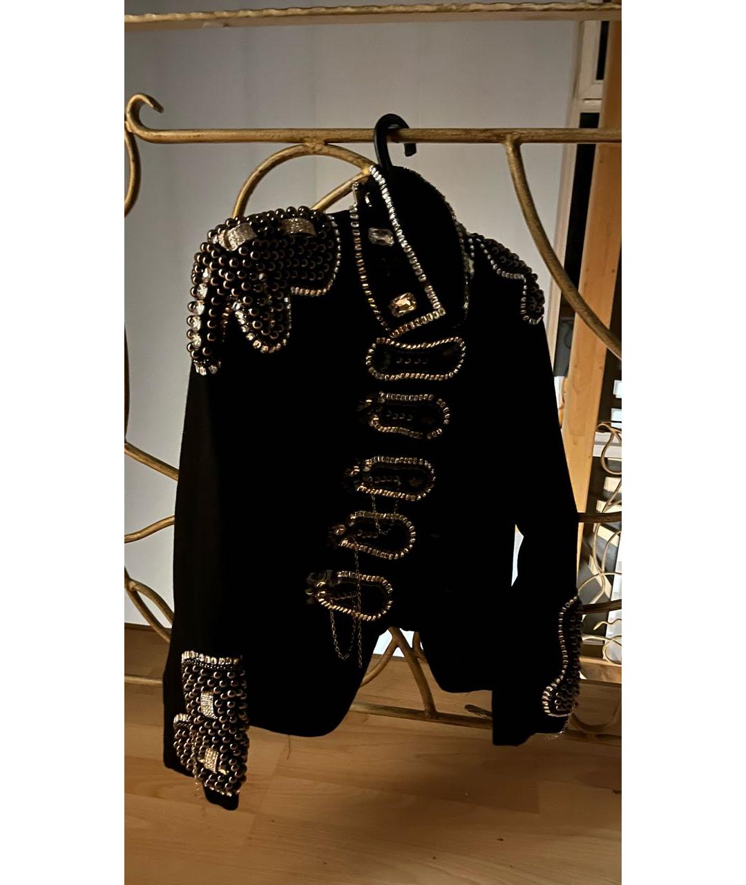 BALMAIN Черный шерстяной жакет/пиджак, фото 2