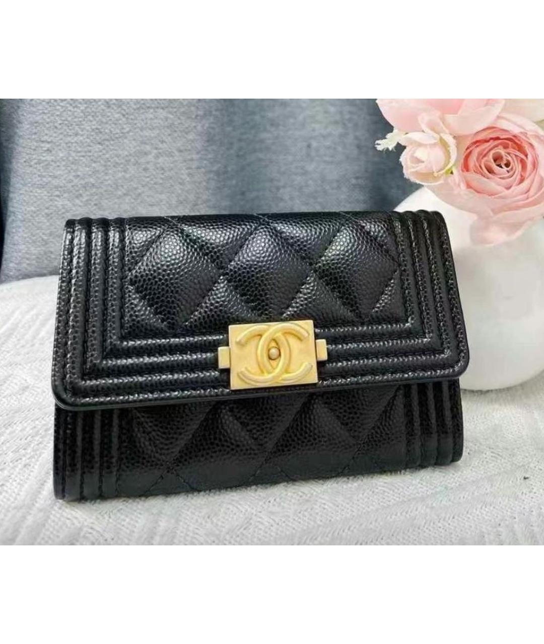 CHANEL Черный кожаный кардхолдер, фото 6
