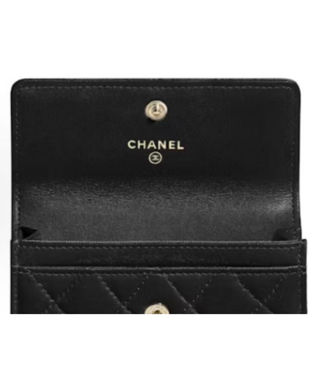 CHANEL Черный кожаный кардхолдер, фото 5