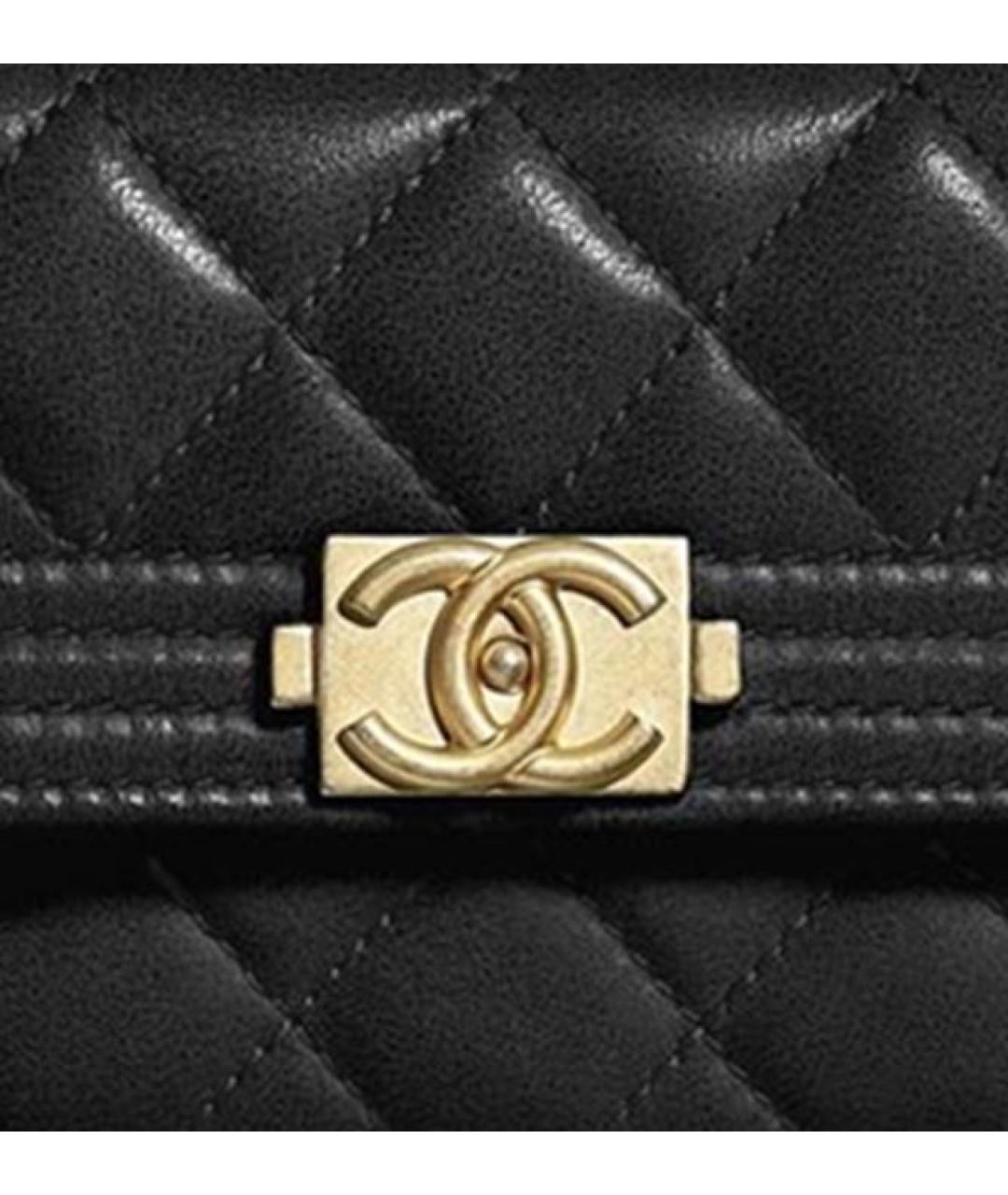 CHANEL Черный кожаный кардхолдер, фото 2