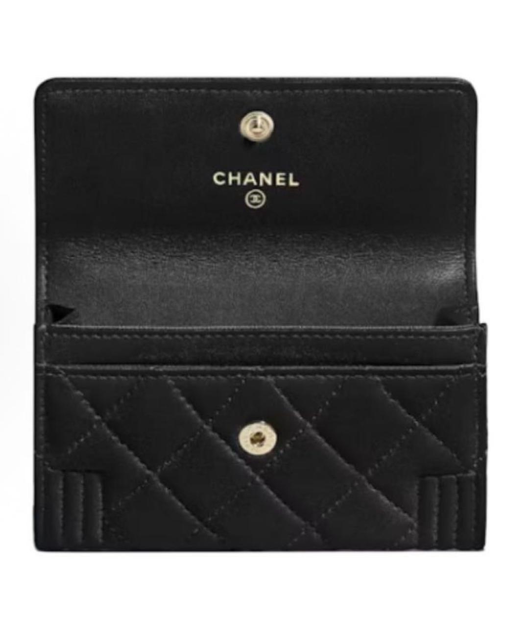 CHANEL Черный кожаный кардхолдер, фото 3